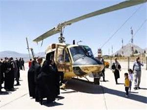 وداع حماسي مردم اصفهان با پيکر خلبانان شهيد هوانيروز در مرکز شهيد وطنپور