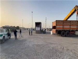 نخستين عمليات ترانزيت کالاي بينالمللي از مرز چذابه با موفقيت انجام شد