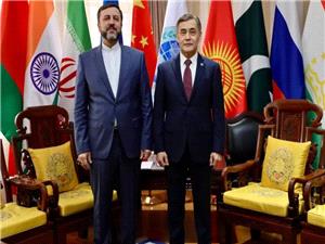 دیدار غریبآبادی با دبیرکل سازمان همکاری شانگهای